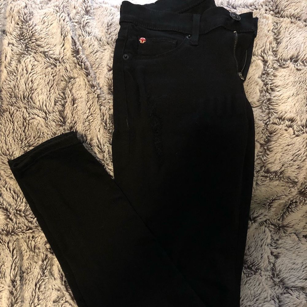 Hudson black distressed jeans